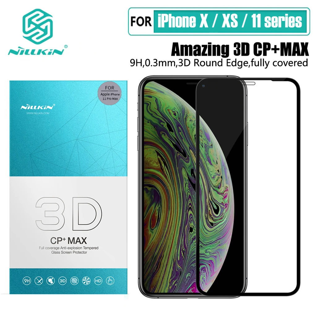 Антибликовая Защитная пленка NILLKIN для iPhone 11 Pro Max H/H + Pro/CP/XD/3D закаленное стекло X XR XS
