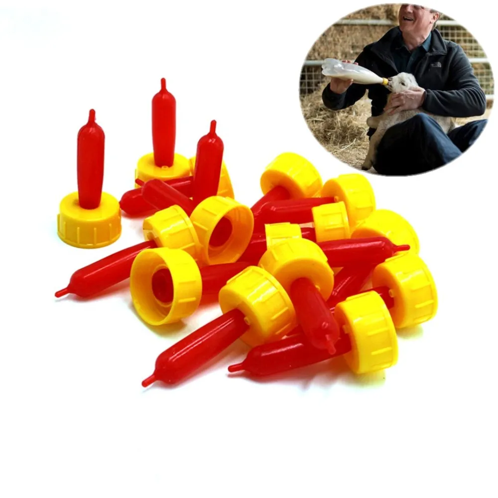 

50PCS Sheep Lamb Drinker Nipple Bottle Soft Rubber Pacifier Feeding Equipment