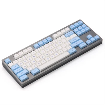 

DIY 161 Keys NP Profile PBT Keycaps For Cherry Mx Switch Mechanical Keyboard 61 87 104 108 TADA68 GK64 KBD75 Blue White Key Caps