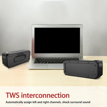 

40W Card Insert Stereo Audio Wireless Mini Rechargeable Waterproof Portable TWS Interconnection Bluetooth Speaker Surround Sound