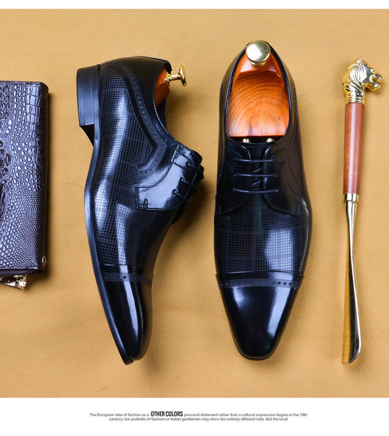 Мужская повседневная обувь из натуральной кожи; модельные туфли в деловом стиле; обувь для банкета; мужские брендовые туфли с перфорацией типа «броги»; свадебные туфли оксфорды для мужчин; цвет черный, кофейный