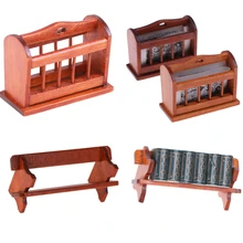 1 шт. 1/12 Масштаб Кукольный домик миниатюрная деревянная книжная полка милые мини аксессуары газетная подставка игрушки Кукольный дом аксессуар