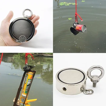 

1pcs/lot Deep-sea Outdoor Salvage Of Strong Mmagnet Super-strong Collision-proof Nd-Fe-B Circular Magnetite Double-sided Salvage