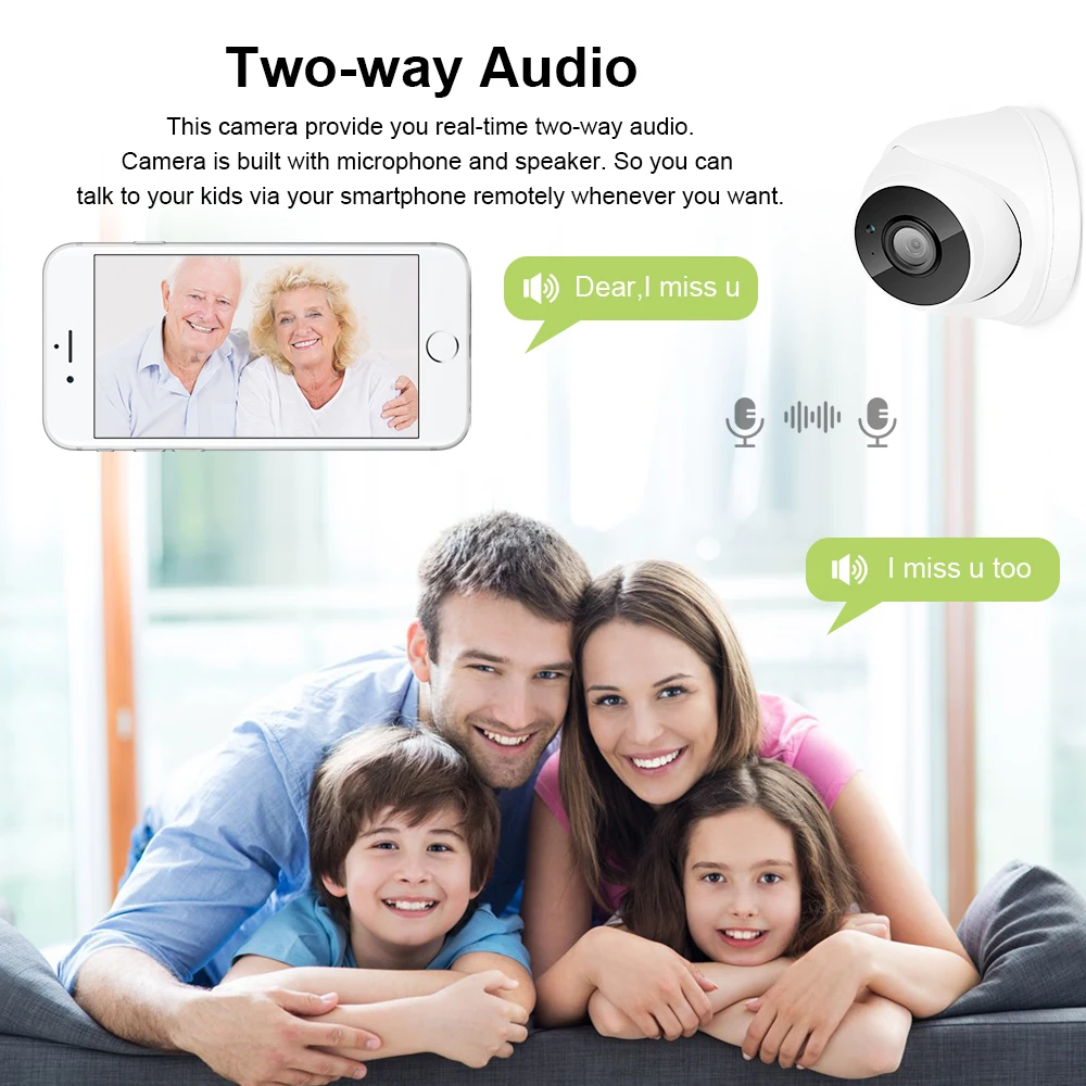 Камера видеонаблюдения ANRAN Wi Fi IP 1080P HD двусторонняя беспроводная Onvif|Камеры