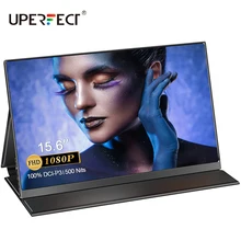 UPERFECT 15.6 Cal FHD 1080P rodzaj USB C monitor do komputera IPS pielęgnacja oczu ekran z HDMI głośników do laptopa PC PS4 Xbox telefon