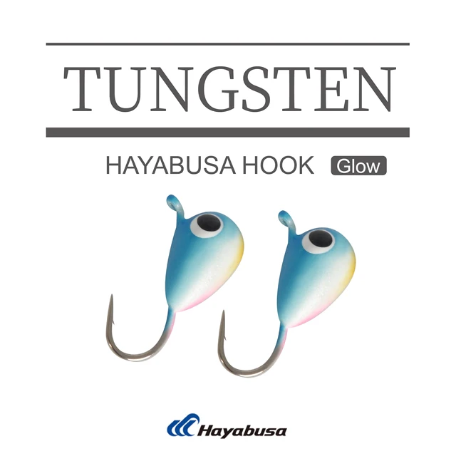MUUNN 10pc 0.5g-1.85g Multicolor Glow Tungsten Ice Fishing Jig Head,3.2mm/4mm/5mm,Hayabusa Hook Winter Ice Fishing Bait TDIJ-HP61