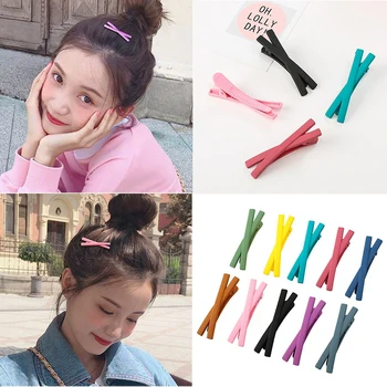 

10PCS/Lot Sweet Bowknot Hair Clips Cute Girls Headdress Hair Accessories Bow modeling Headwear Solid Hairpins for women children