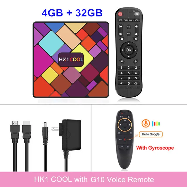 4GB32GB G10 Voice HK1 классный смарт ТВ приставка Android 9,0 4GB 64 GB/32 GB RK3318 4K Netflix медиаплеер приставка 2,4G/5G Wifi BT 4,0 Android ТВ приставка - Цвет: 4GB32GB G10 Voice