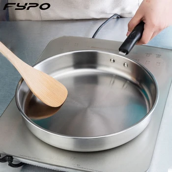 

Stainless Steel Pot Wok - Nonstick Fry Pan - Induction Compatible - Multipurpose Cookware Use for Home Kitchen