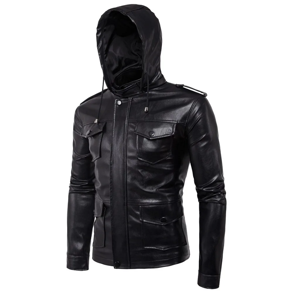Free shipping mens plus size jacket Pu man classic Jacket fashion style biker coat quality casual black leather jacket.sales | Мужская