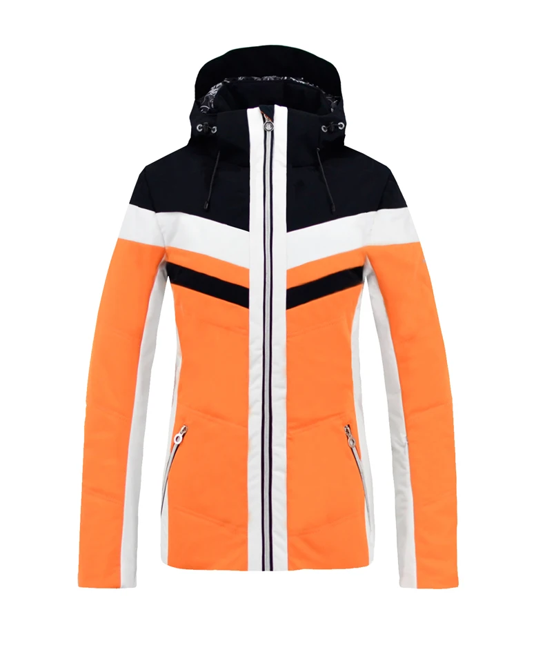 С капюшоном Для женщин лыжная куртка для сноубординга Костюмы ветрозащитный Водонепроницаемый уличная спортивная одежда Лыжный Спорт Супер Теплый Женская зимняя обувь куртка - Цвет: Color 1