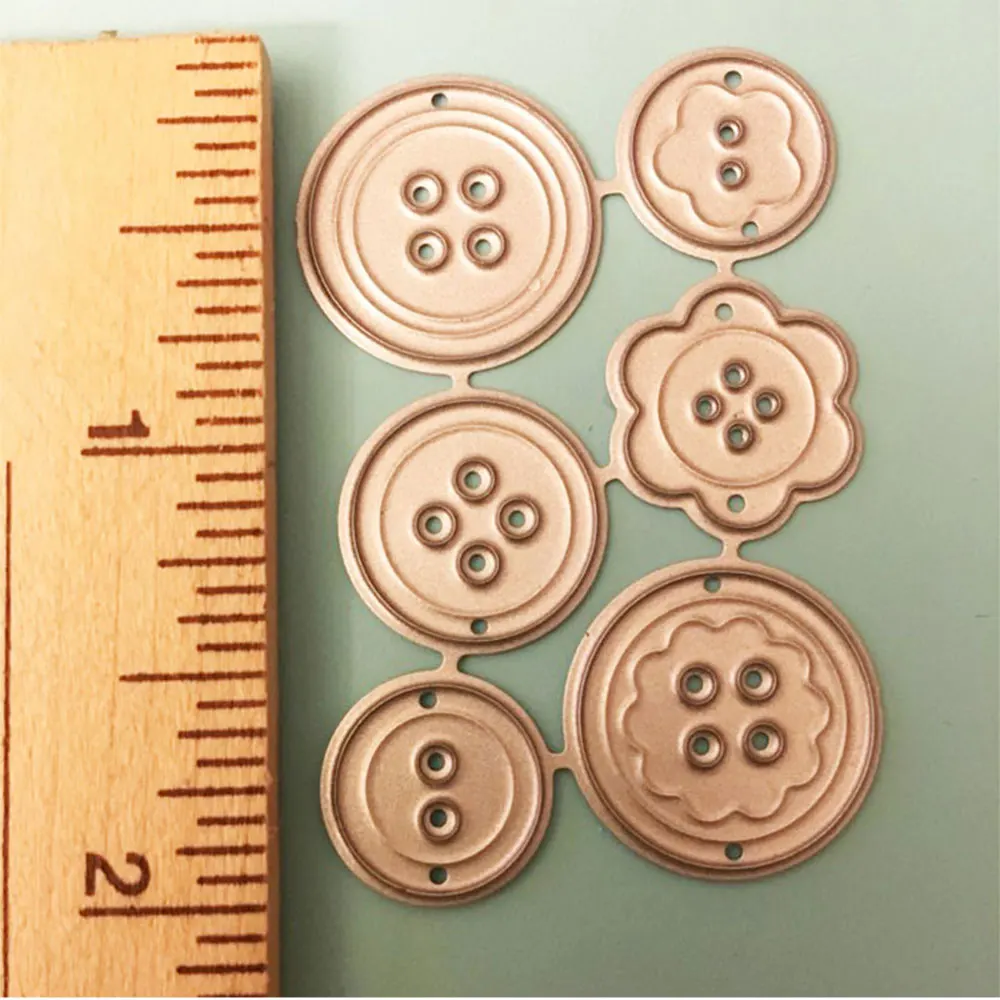 Button Design Metal Cutting Dies For DIY Scrapbooking Paper Cards BDB HB 