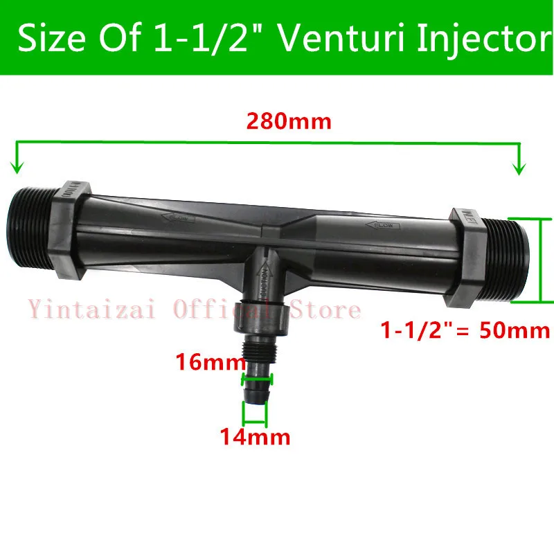 1/" до 2" Орошение сада Вентури удобрения инжектор воды трубка комплект Полива Оборудование фертигации Патио газон