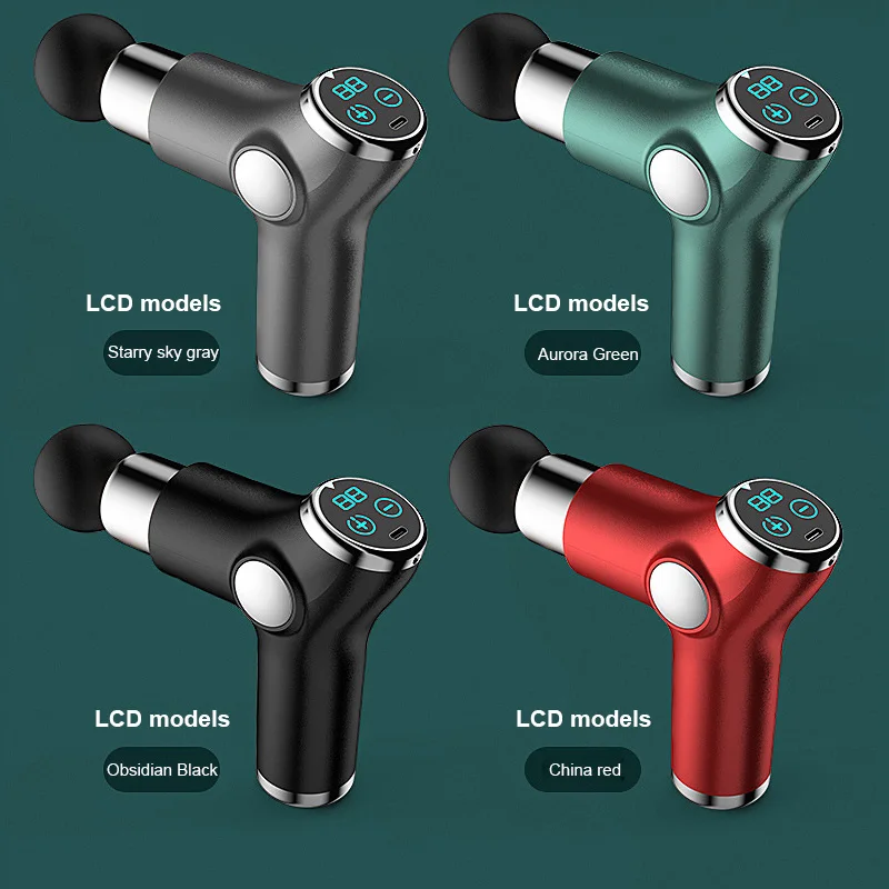 US $23.58 Mini Portable Massage Gun Deep Vibration Muscle Relaxation USB Charge Whole Body Back Arm Gym Fitness Equipment Tool