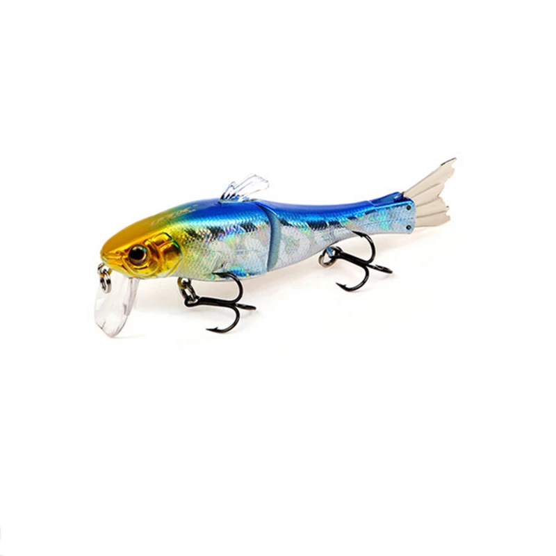  1pcs/Winter fishing bait Multi-section wobbler jig swim hard bait9.5cm/13g Artificial 3D eyes crank