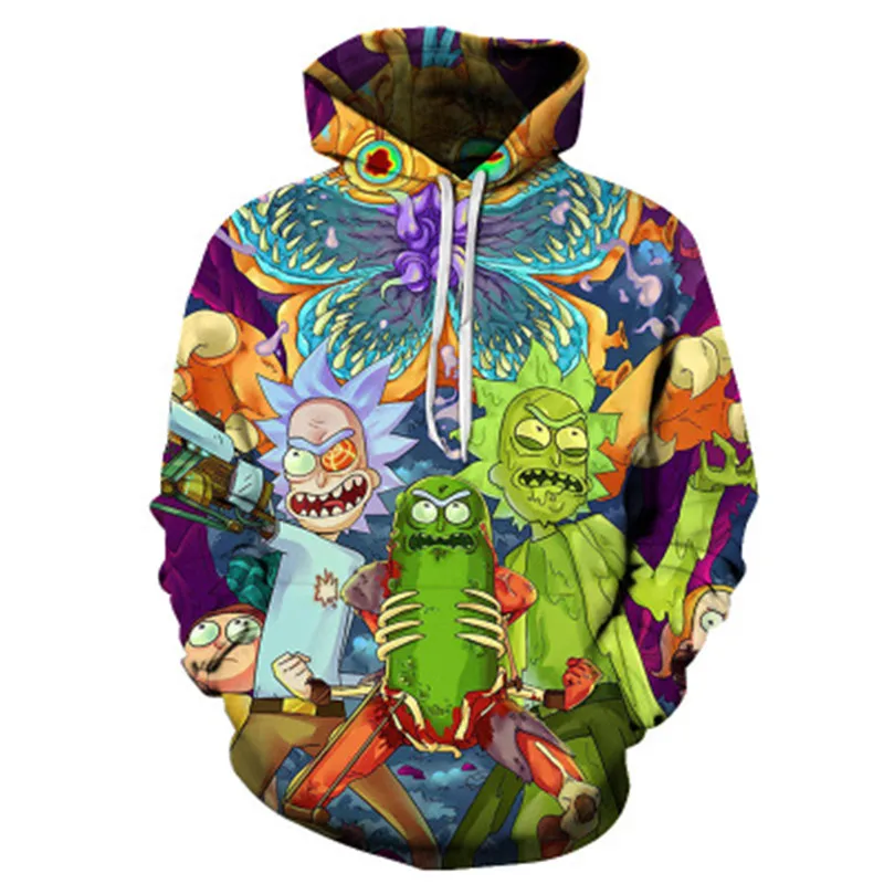Новинка, Camiseta De Rick and marty, толстовки с 3D рисунком, унисекс, толстовка, мужская, брендовая, с капюшоном, на каждый день, спортивный костюм, пуловер, аниме, толстовка с капюшоном