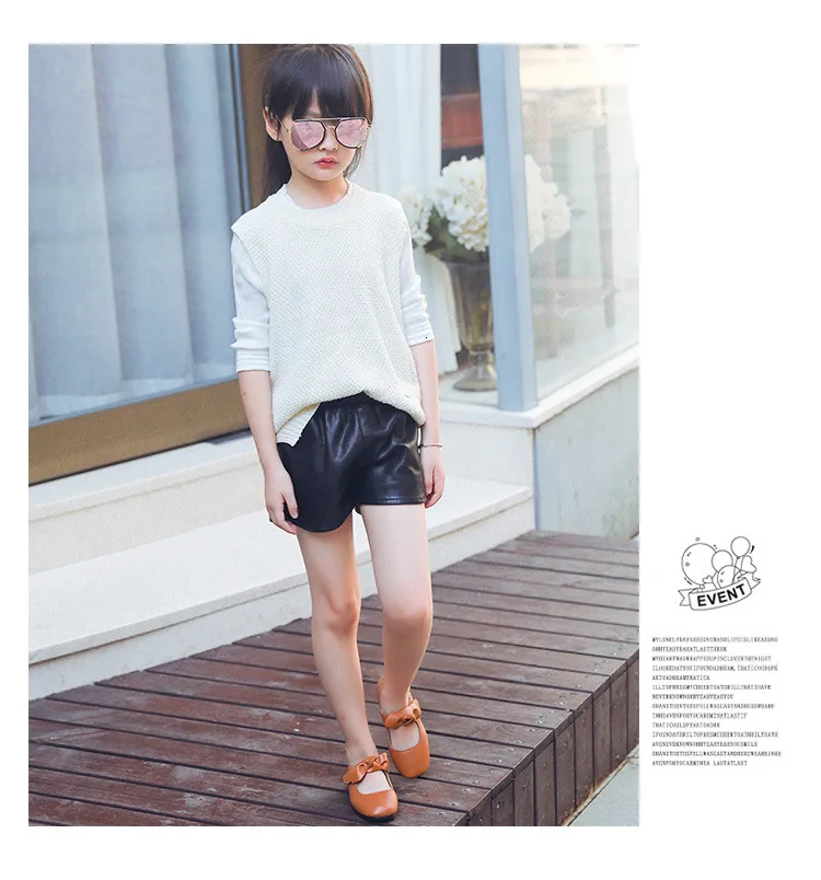 Spring and Autumn New Girls Princess Shoes Bow Girls Shoes Square Mouth Fashion Small Shoes Girls Show Shoes