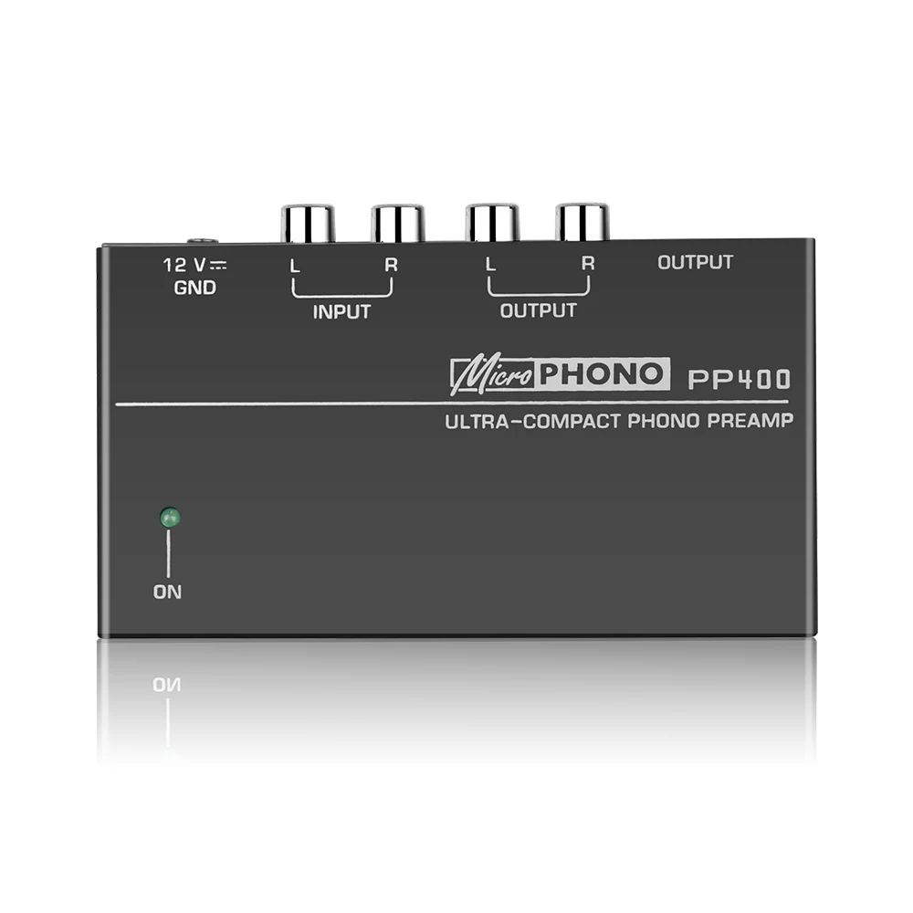 PP400 Phono Preamp Preamplifier Ultra-Compact RCA Input Output 1/4 inch TRS Output Interfaces Preamplificador