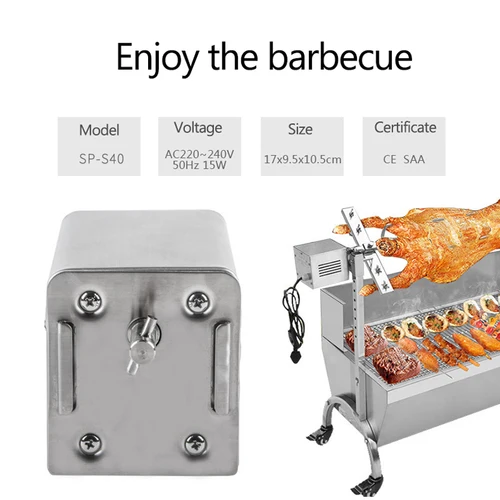 BBQ 그릴 모터 회전 모터, 스피트 로티세리 모터, 바베큐 로스팅로, 구운 양고기 돼지, 치킨 스테인레스 스틸 4