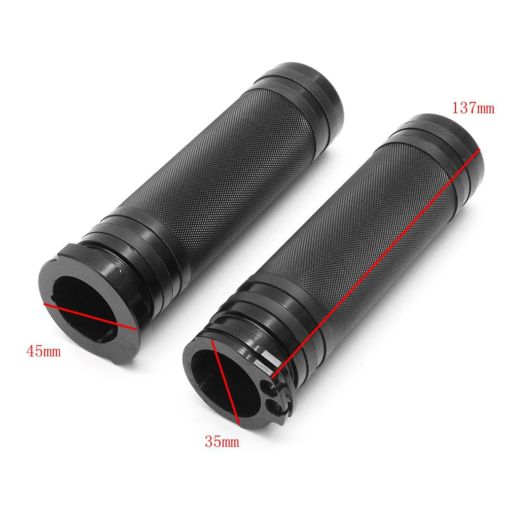 1 Pair 25mm Motorcycle Throttle Rubber Handlebar Hand Grips Clutch Lever Sleeves For Harley