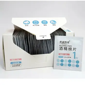 

50pcs Alcohol Disinfect Wipes 75% Super Soft alcohol wipe Antiseptic Pads Large Wet Wipes 12x13 Sterilization First Aid Cleaning