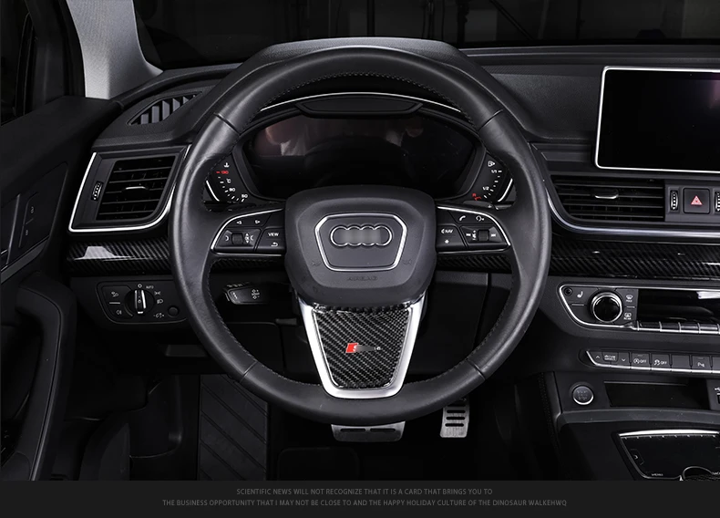 Наклейки на руль из настоящего углеродного волокна для Audi A4L Q5L A3 A5 Q2L B8 B9 аксессуары для интерьера авто украшения