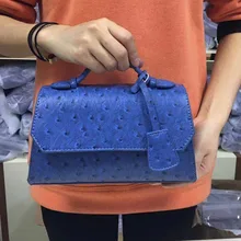 Модная женская сумка-тоут синего цвета с узором страуса, Змеиный узор, кожаные сумки на плечо, роскошный элегантный клатч для леди, вечерние