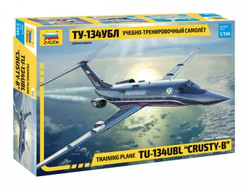 

Сборная модель ЗВЕЗДА / ZVEZDA - Учебно-тренировочный самолёт ТУ-134УБЛ 1:144 63 детали 7036