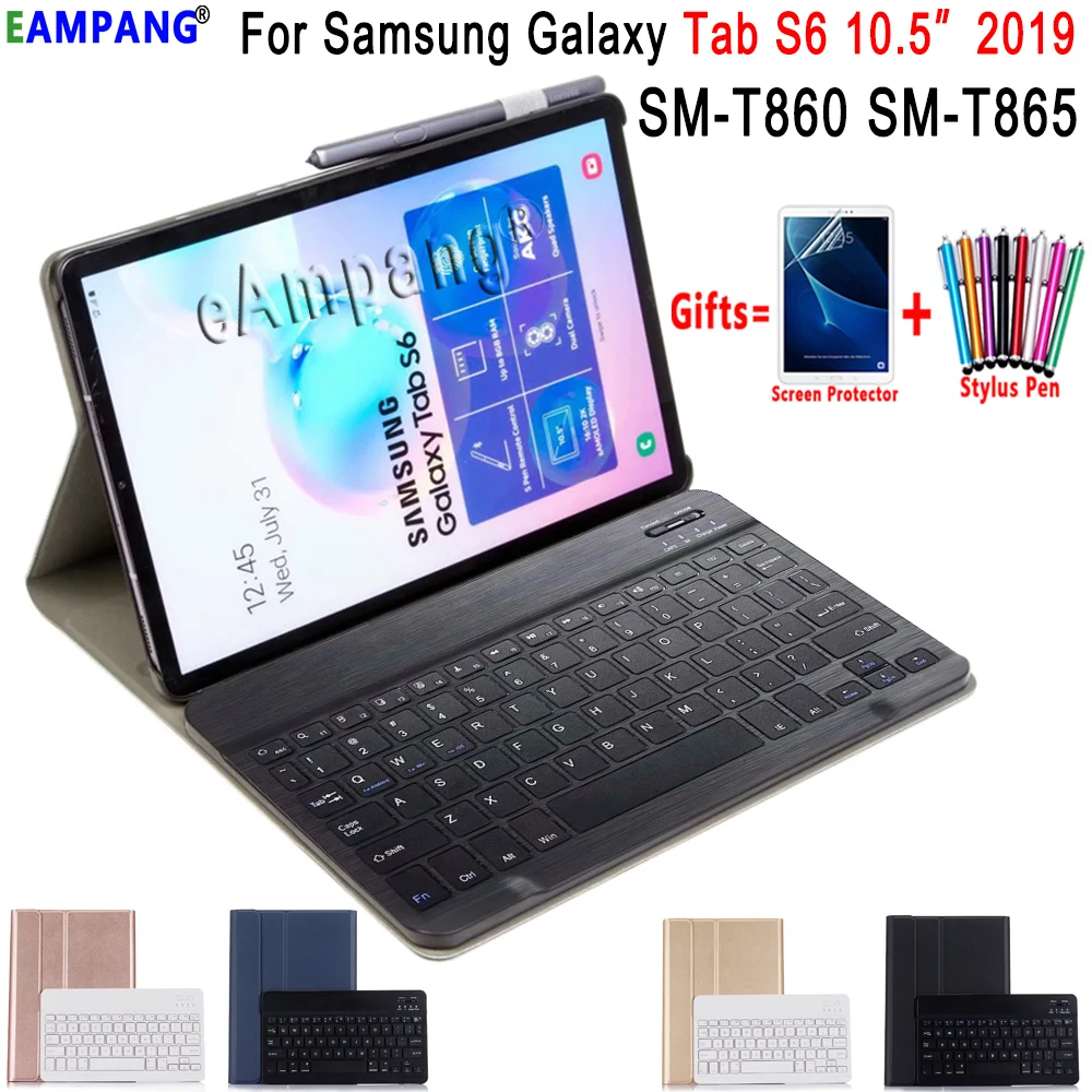 Чехол для samsung Galaxy Tab S6 10,5, чехол для клавиатуры T860 T865, чехол для SM-T860, русская, испанская, английская, Bluetooth клавиатура, чехол