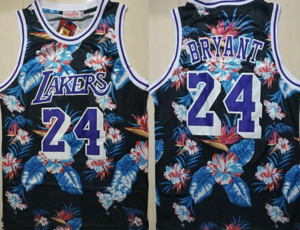 

Lakers 23 24 No. 76 People 3 Heat Celtics 33 Magic Flower Version NBA Retro Embroidered Shirt