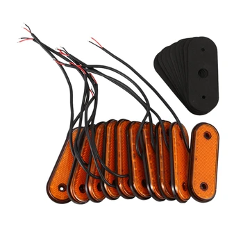 

10X 20Led Yellow Side Marker Light 24V Led Rear Clearance Lamp Tail Lights for Truck, Rv Trailer Lorry Pickup Boats