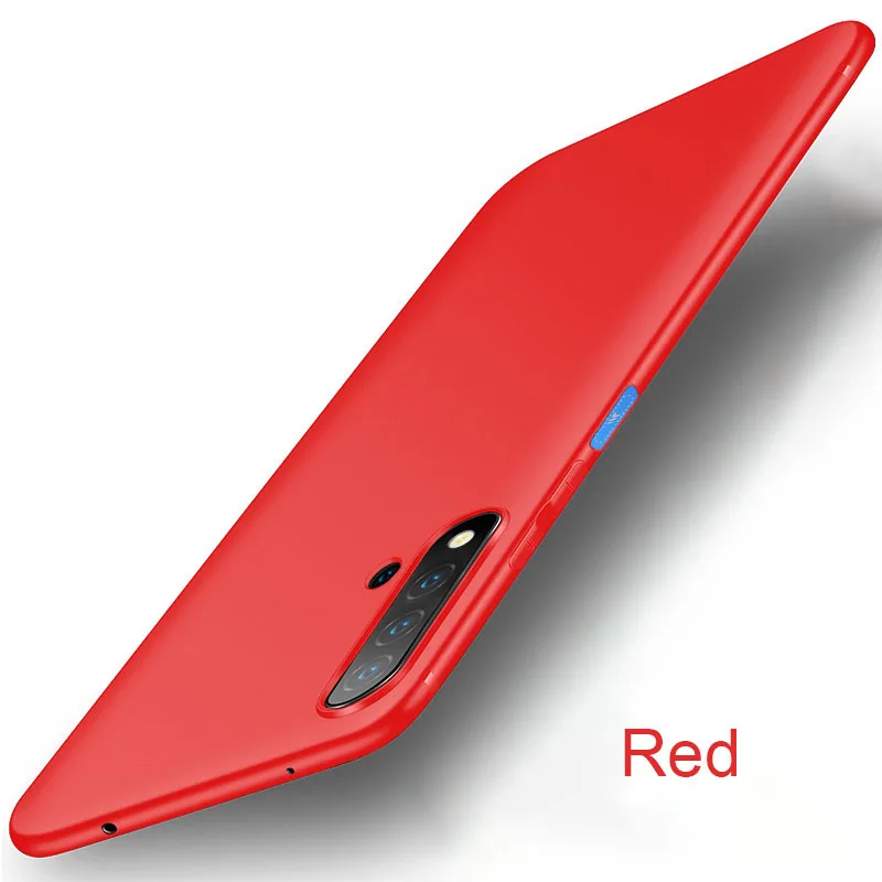 Красный Мягкий силиконовый чехол s для huawei Honor 20 Pro 10i 8X 8A 8S 8C 9X Pro Honor 10 Lite чехол Модный тонкий матовый чехол для телефона s - Цвет: Красный