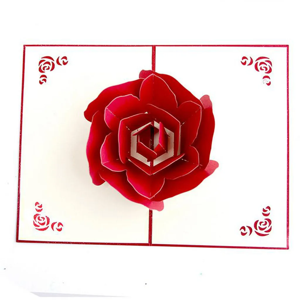  3D Cards Valentines Day Gift Postcard with Envelope Stickers Wedding Invitation Greeting Cards Anni - 4.00048E+12