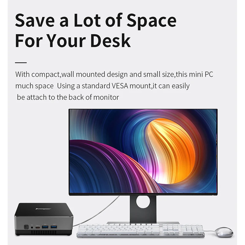 Перемычка EZbox I3 мини ПК Intel 5005U HD изображение 5500 8GB+ 128GB 2,4G+ 5G WiFi гигабит LAN Windows 10 Мини компьютер