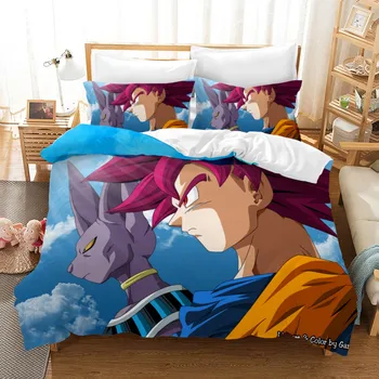 

Bedding Set 3D Print Design Duvet Cover Sets Dropshipping Boy gife Single Double Full size Dragon Ball GAME Goku 13