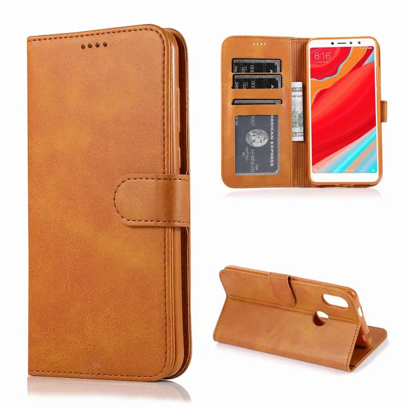 Yellow Case Чехол для Xiaomi Redmi S2, чехол, роскошный кожаный кошелек, откидная крышка на Xiomi Redmi S2 S 2, чехлы для мобильных телефонов, 360, защита для карт - Цвет: Yellow Case
