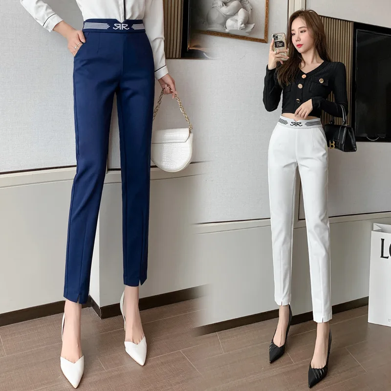 Suit Pants Women's Spring New Loose Straight Trousers Professional Trousers 2021 Black Trousers Work Clothes new design 12 multi function professional speaker 2021 ktv speaker kx312