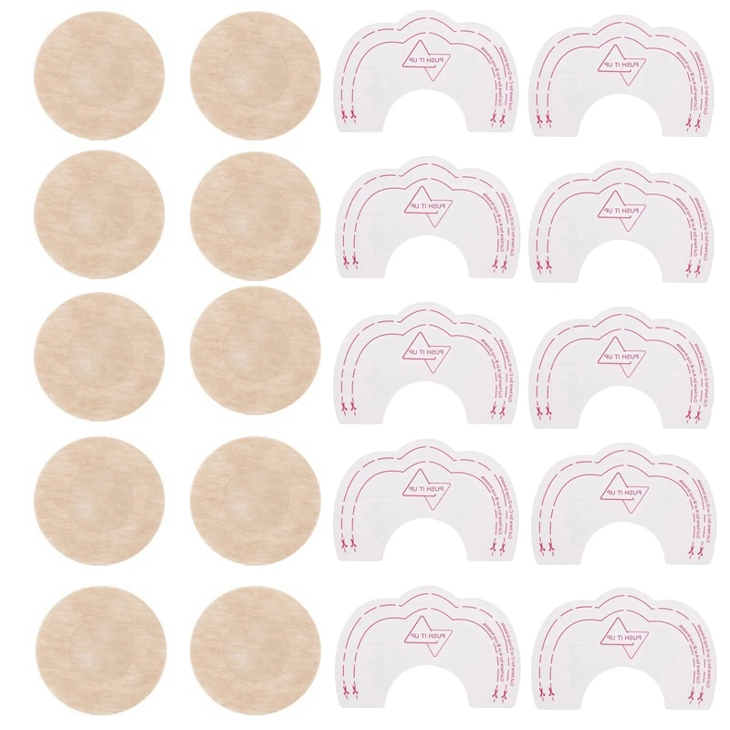 10 шт. быстрый подъем+ 10 шт. лепестки крышки сосков пуш-ап невидимый бюстгальтер с подтяжкой клейкие ленты наклейки Undies аксессуары для женщин платье