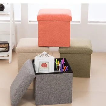 

Storage Chair for Clothes Books Multifunctional Foldable Storage Stool Bench Toys Box Home Decor Organizer Christmas Gift HM0180