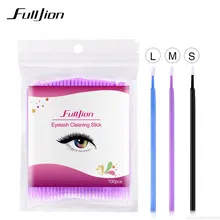 

100Pcs Disposable Eyelash Cotton Swab Micro Brushes Eyelashes Extension Cleaning Sticks Brushes for Eyes Mascara Remove Makeup