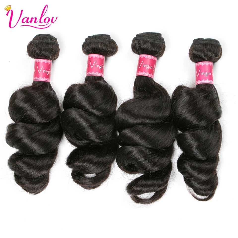 Loose Wave Bundles Malaysian Hair Weave Bundles 3 Bundles 100% Remy Human Hair Bundles Natural Black Wholesale Vanlov Hair (3)