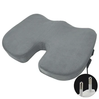 

Relieve Fatigue Back Pain Home Office Temperature Control Zipper Closer Heating Pad Seat Cushion For Chair Memory Foam Coccyx