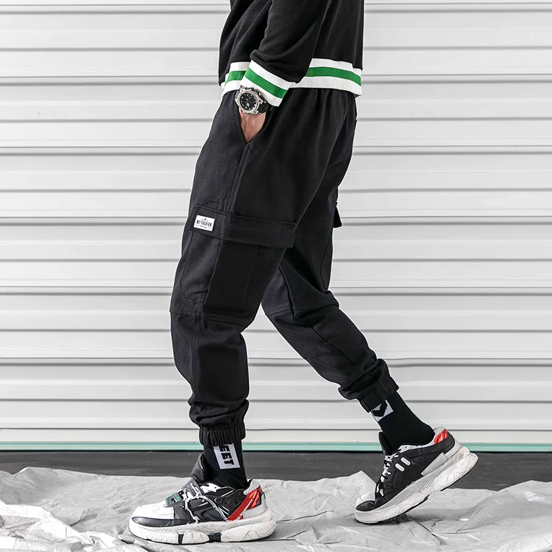 

2019 Autumn New Style Japanese-style Multi-pockets Bib Overall Beam Leg Harem Pants Trousers Men's K181 P48