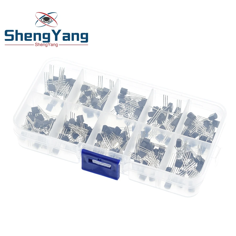 BC337 BC327 2N2222 2N2907 2N3904 2N3906 S8050 S8550 A1015 C1815 Transistor Assortment Kit 10value 200PCS,Transistors Box Pack