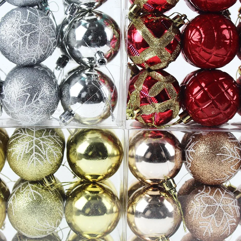 60 мм Рождественские шары елочные украшения Елочная игрушка навесная домашняя вечерние декоративное украшение Kerstballen Bombki Choinkowe Рождественский шар