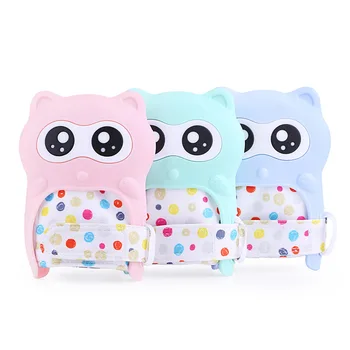 

OKKID Cute Animals Raccoon New Removable Baby Teether Glove Easy to clean anti-eating Food Grade Silicone Baby Teething