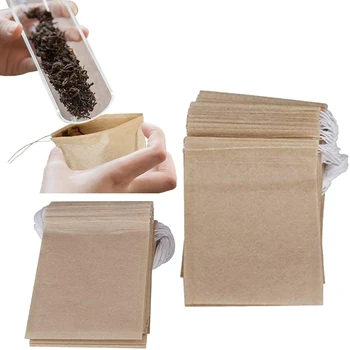 

600 Pcs Disposable Tea Filter Bags for Loose Tea,Drawstring Empty Bag for Loose Leaf Tea,with Natural Unbleached Paper