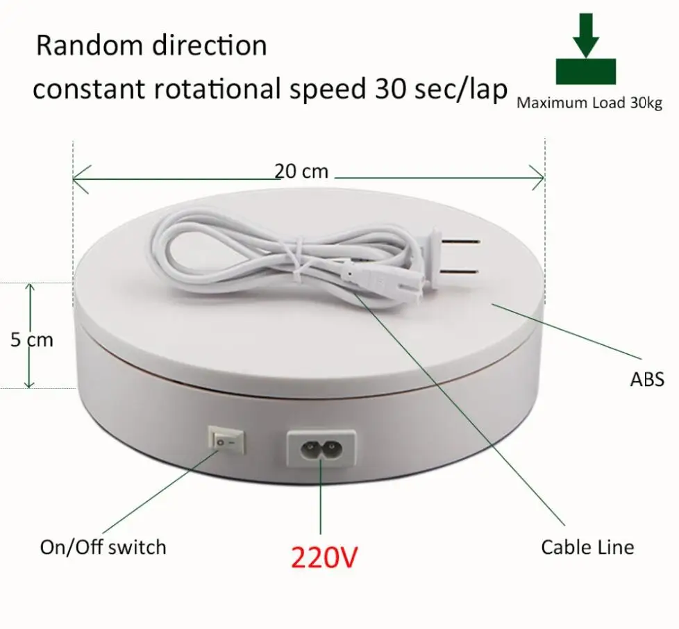 20cm White Random Rotation 4