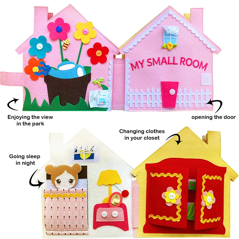 baby & toddler toys best	 My Small Room Early Childhood Education Educational Toys Torn Cloth Book DIY Girl's Day Finished Product toddler baby doll toys