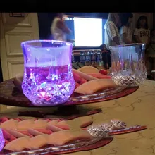 6 шт. СВЕТОДИОДНЫЙ модный Индуктивный красочный стакан Акриловый стакан для напитков чашки для бара вечеринок вина Виски воды Ночной Кубок Рождественский подарок